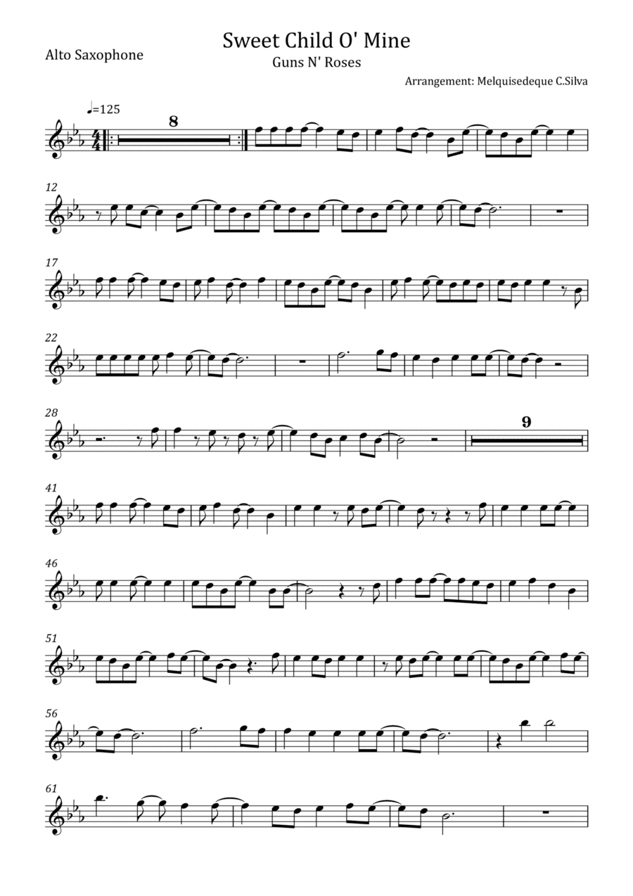 Sweet Child O' Mine (arr. Melquisedeque C.Silva)