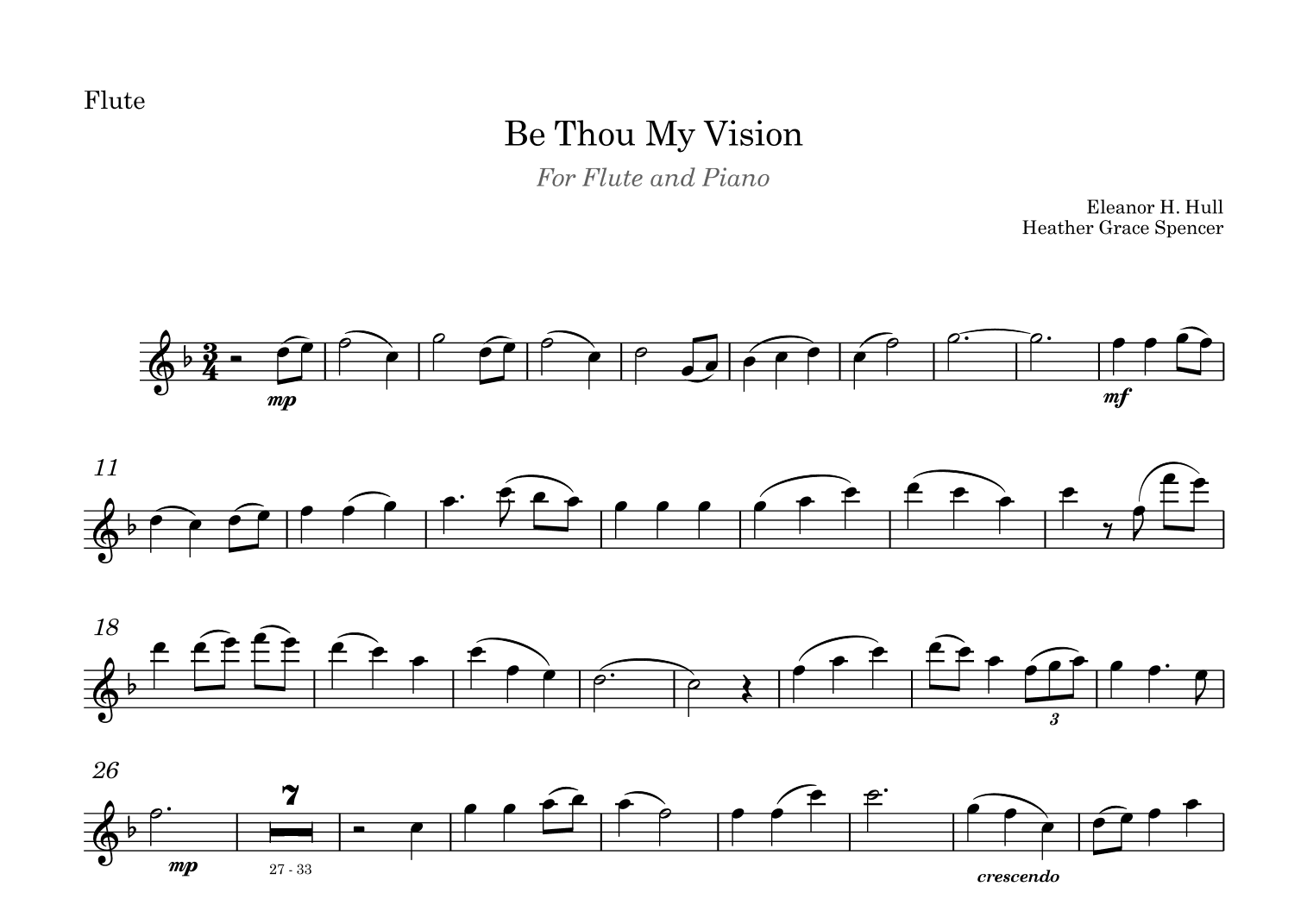 Be Thou My Vision (Flute) (arr. Heather Grace Spencer)