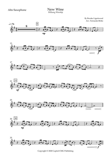 New Wine (arr. Fernando Britto)