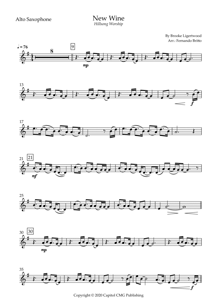 New Wine (arr. Fernando Britto)