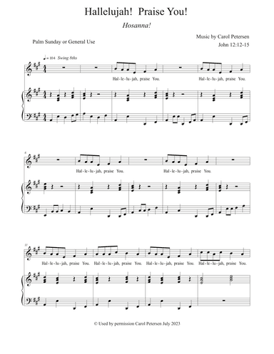 Hallelujah! Praise You! (Hosanna!)