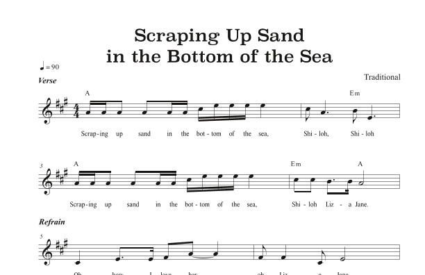 Scraping Up Sand in the Bottom of the Sea (arr. Riverside Guitar School)