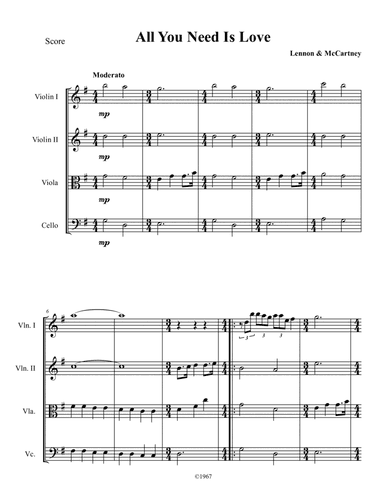All You Need Is Love (arr. Tom Strauch)