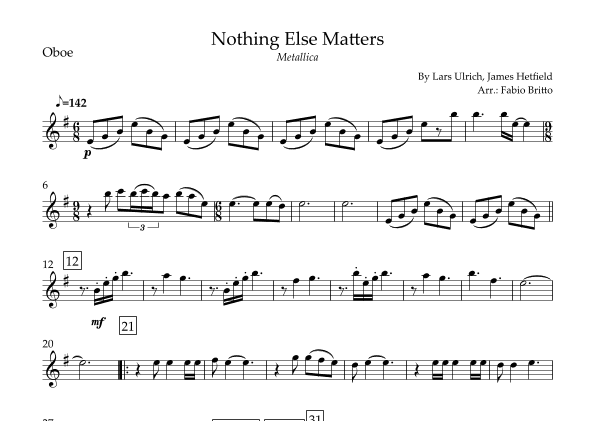 Nothing Else Matters (arr. Fabio Britto)
