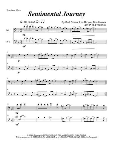 Sentimental Journey (arr. P. R. Frederick)