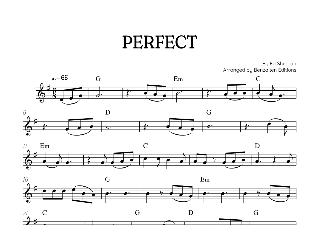 Perfect (arr. Benzaiten Editions)