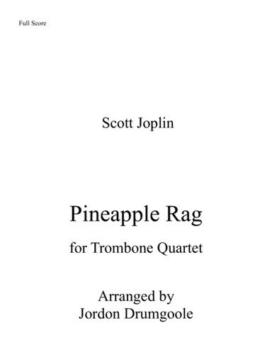Pineapple Rag (arr. Jordon Drumgoole)
