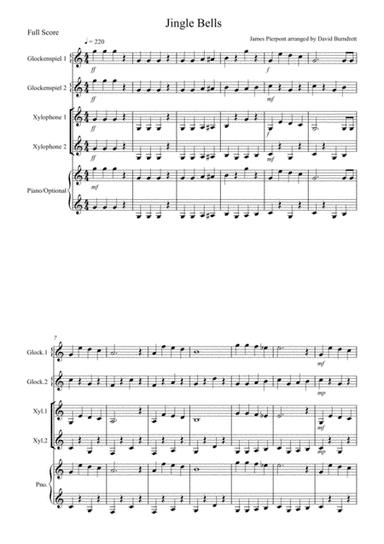 Jingle Bells for Glockenspiel/Xylophone Duet (arr. David Burndrett)