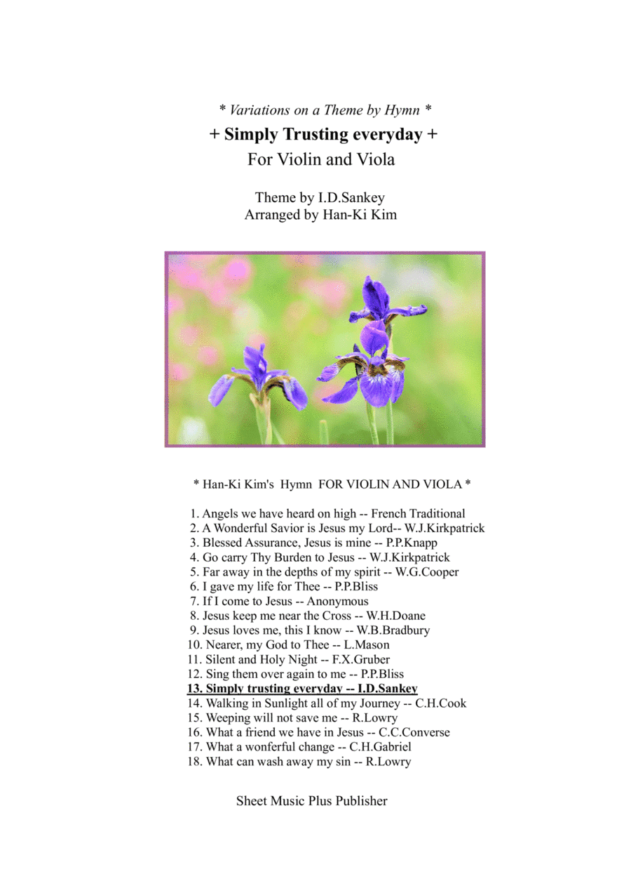 Simply trusting everyday (For Violin and Viola) (arr. Han-Ki Kim)