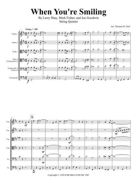 When You're Smiling (the Whole World Smiles With You) (arr. Thomas H. Graf)