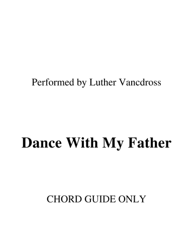 Dance With My Father (arr. RWM)