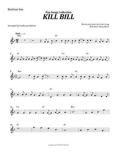 Kill Bill (arr. Guillaume Martin)