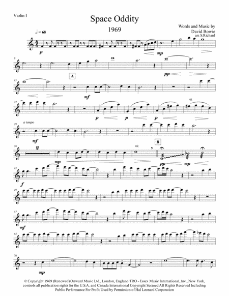 Space Oddity (arr. Samuel Richard)
