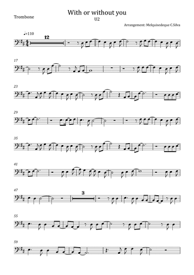 With Or Without You (arr. Melquisedeque C.Silva)