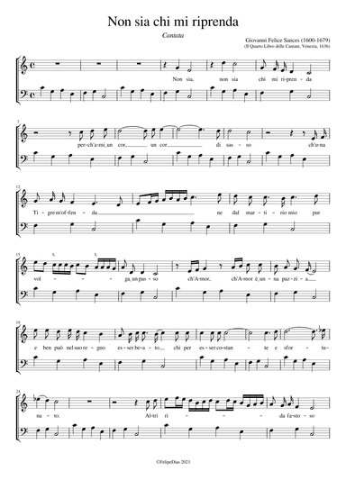 Non sia chi mi riprenda (arr. Early Music Scores)