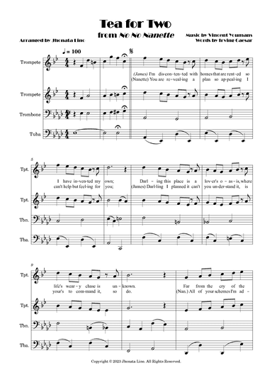 Tea For Two (arr. Jhonata Lino)