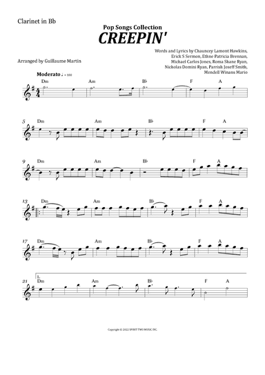 Creepin' (with The Weeknd & 21 Savage) (arr. Guillaume Martin)