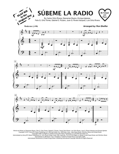 Subeme La Radio (arr. Ron Sheffer)