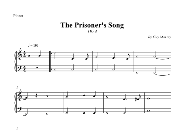The Prisoner's Song (arr. Wesley S. SIlva)