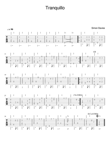 Tranquillo (TAB) - solo guitar