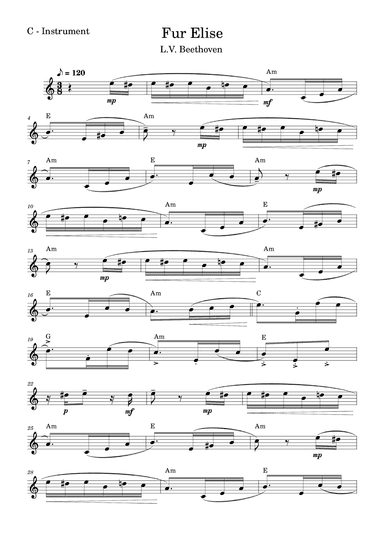 For Elise (Beethoven) (arr. Fabio Eduardo de Oliveira)