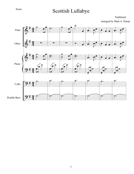 Scottish Lullabye (arr. Mark A. Hotop)