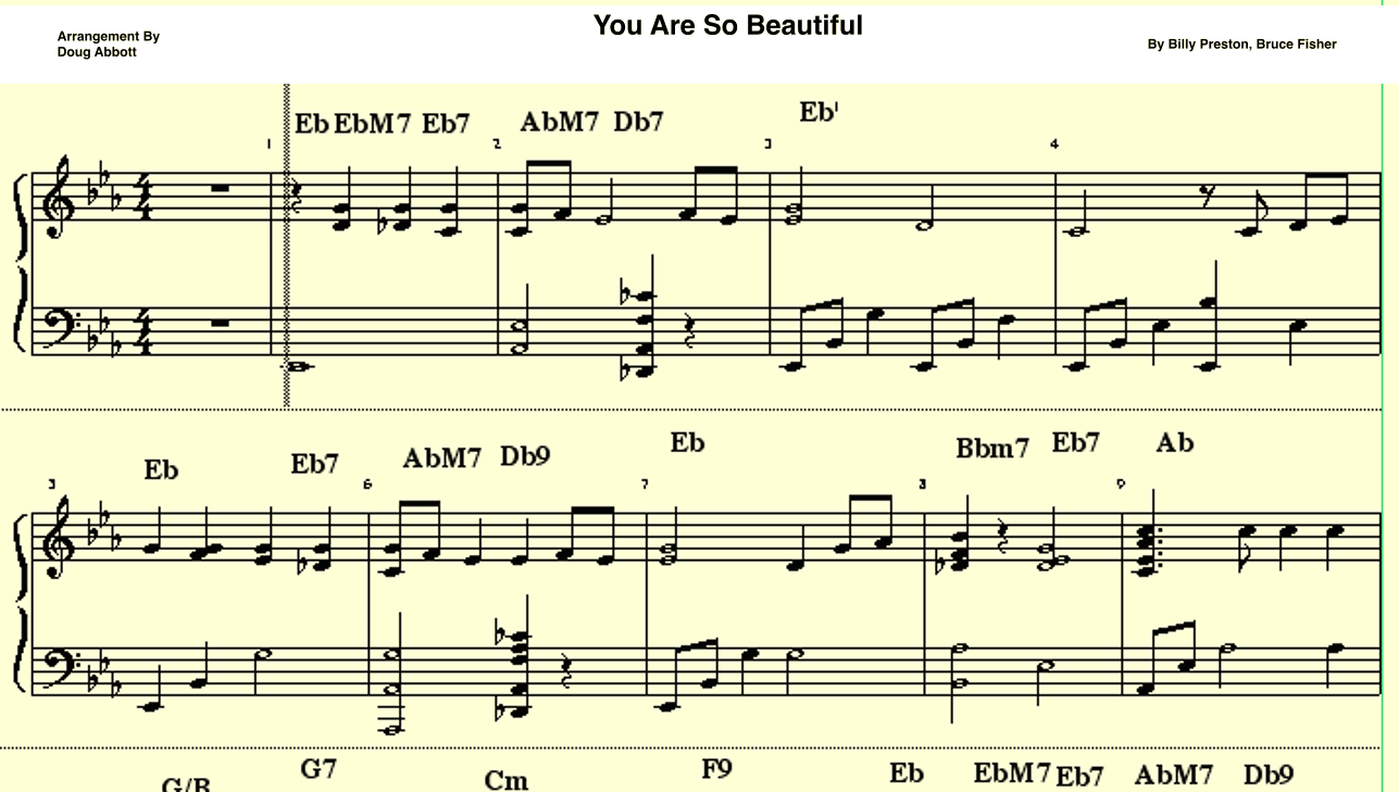 You Are So Beautiful (arr. Doug Abbott)
