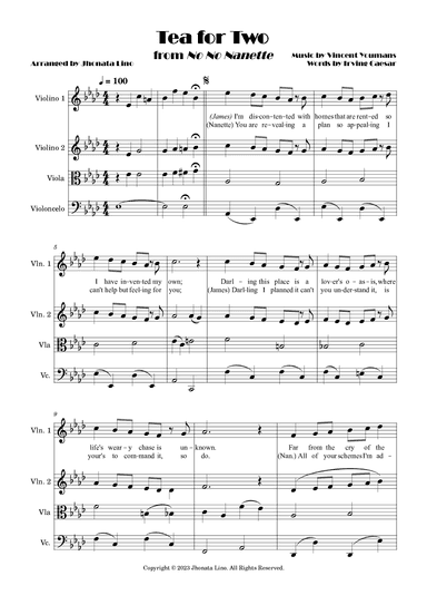 Tea For Two (arr. Jhonata Lino)