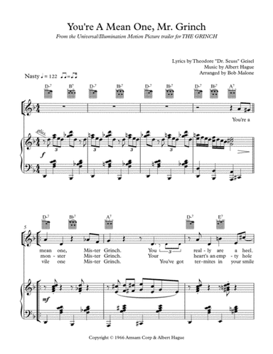 You're A Mean One, Mr. Grinch (arr. Bob Malone)