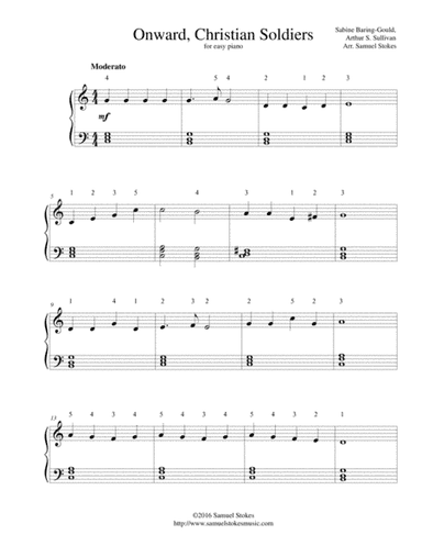 Onward, Christian Soldiers - for easy piano (arr. Samuel Stokes)