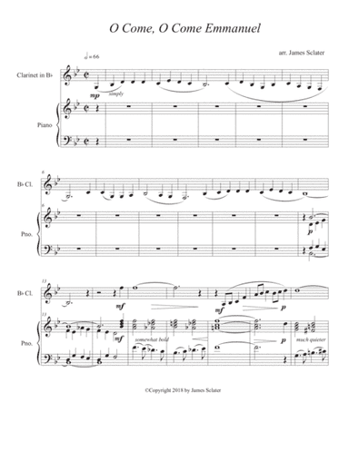 O Come, O Come Emmanuel (arr. James Sclater)