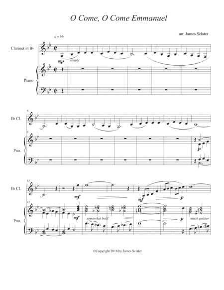 O Come, O Come Emmanuel (arr. James Sclater)