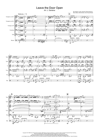 Leave The Door Open (arr. J Santana)