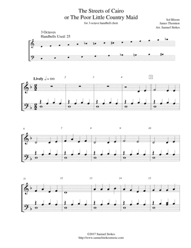 The Streets of Cairo or the Poor Little Country Maid - 3-octave handbell choir (arr. Samuel Stokes)