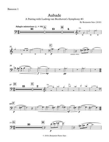 Aubade: A Pairing with Beethoven's Symphony #1 - Bassoon 1
