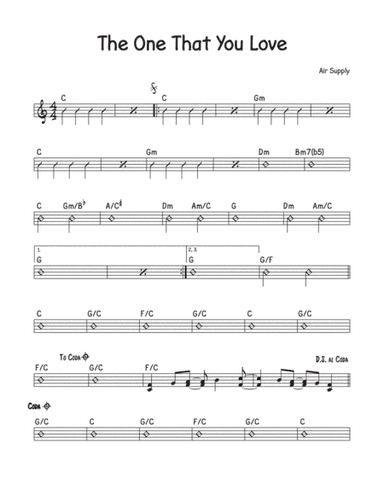 The One That You Love (arr. David M Fagnant)