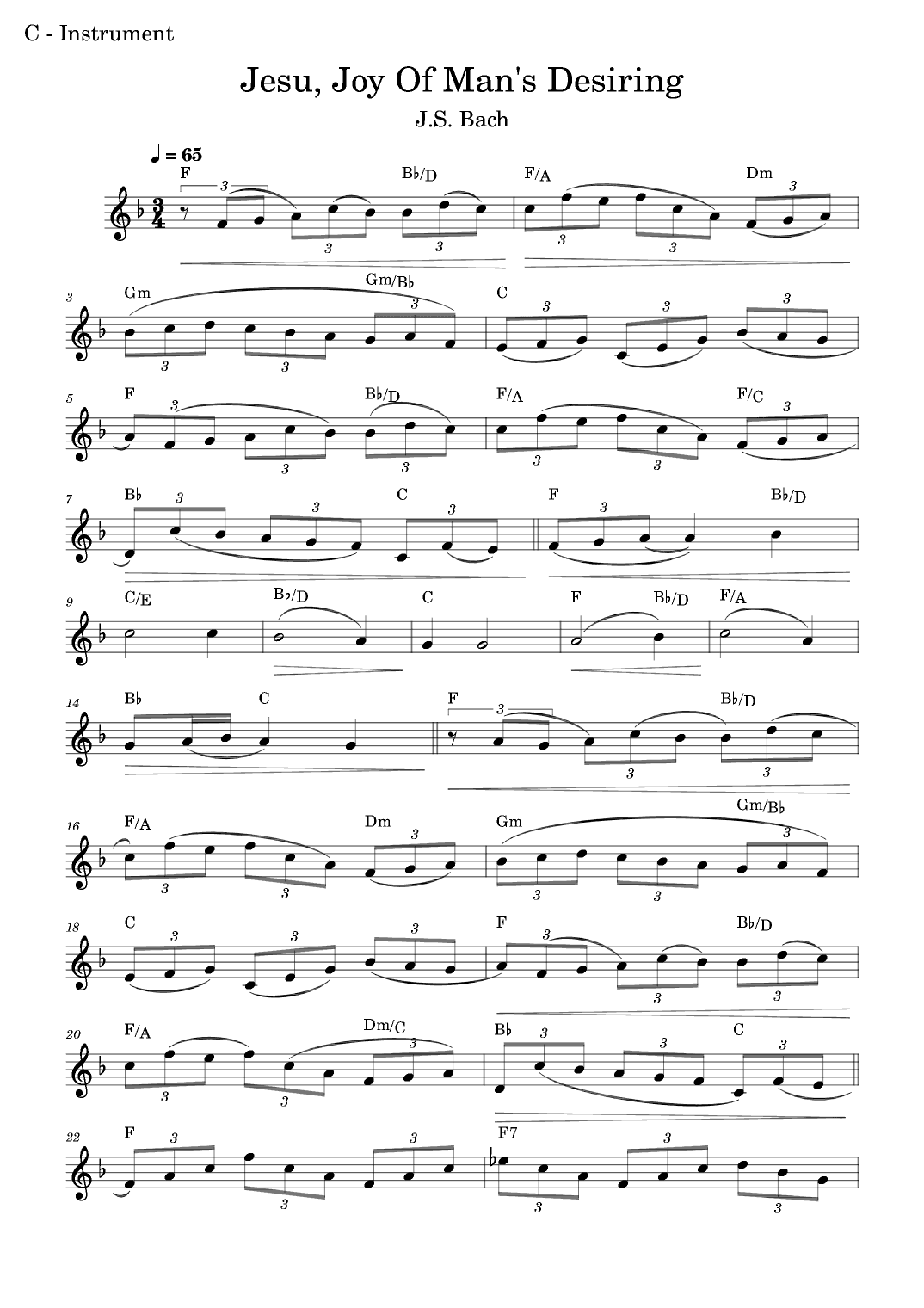 Jesu, Joy Of Men's Desiring (arr. Fabio Eduardo de Oliveira)