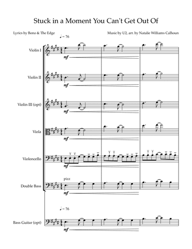Stuck In A Moment You Can't Get Out Of (arr. Natalie Williams Calhoun)