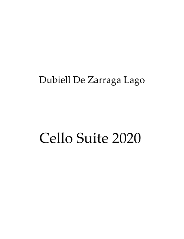 Cello Suite 2020 Op.146