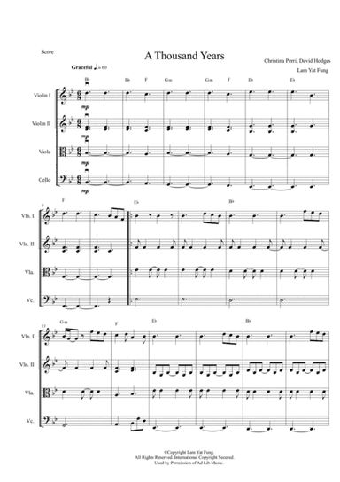 A Thousand Years (arr. Lam Yat Fung)