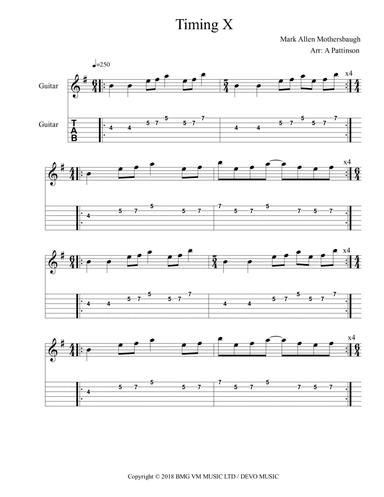 Timing X (arr. Andrew Pattinson)