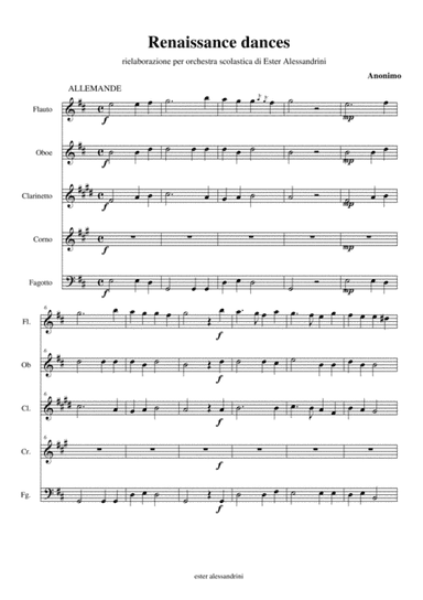 Renaissance dances (arr. Ester Alessandrini)