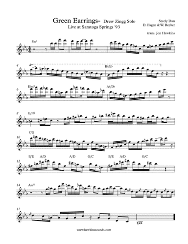 Green Earrings (arr. Jonathan Hawkins)