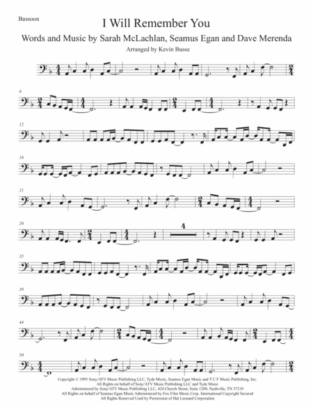 I Will Remember You (arr. Kevin Busse)