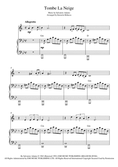 Tombe La Neige (arr. Kaiserin Rebecca)