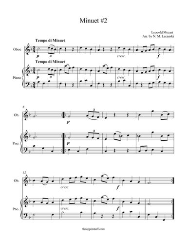 Minuet #2 (arr. Nick Lacanski)