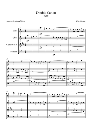 Double Canon K288 (arr. André Nusa)