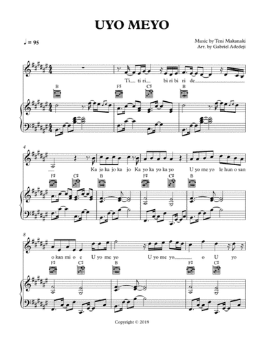 Uyo Meyo (arr. Gabriel Adedeji)