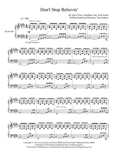 Don't Stop Believin' (arr. Bryan Starkweather)