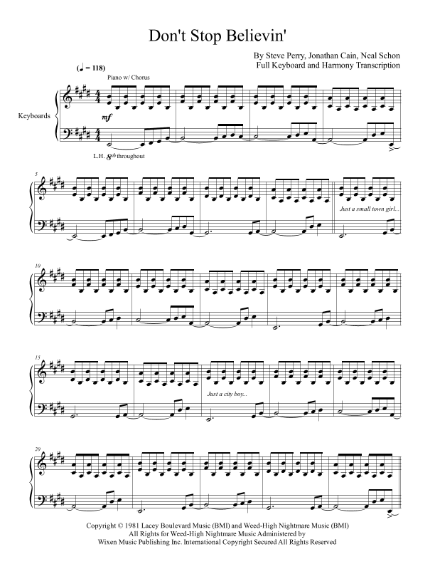 Don't Stop Believin' (arr. Bryan Starkweather)